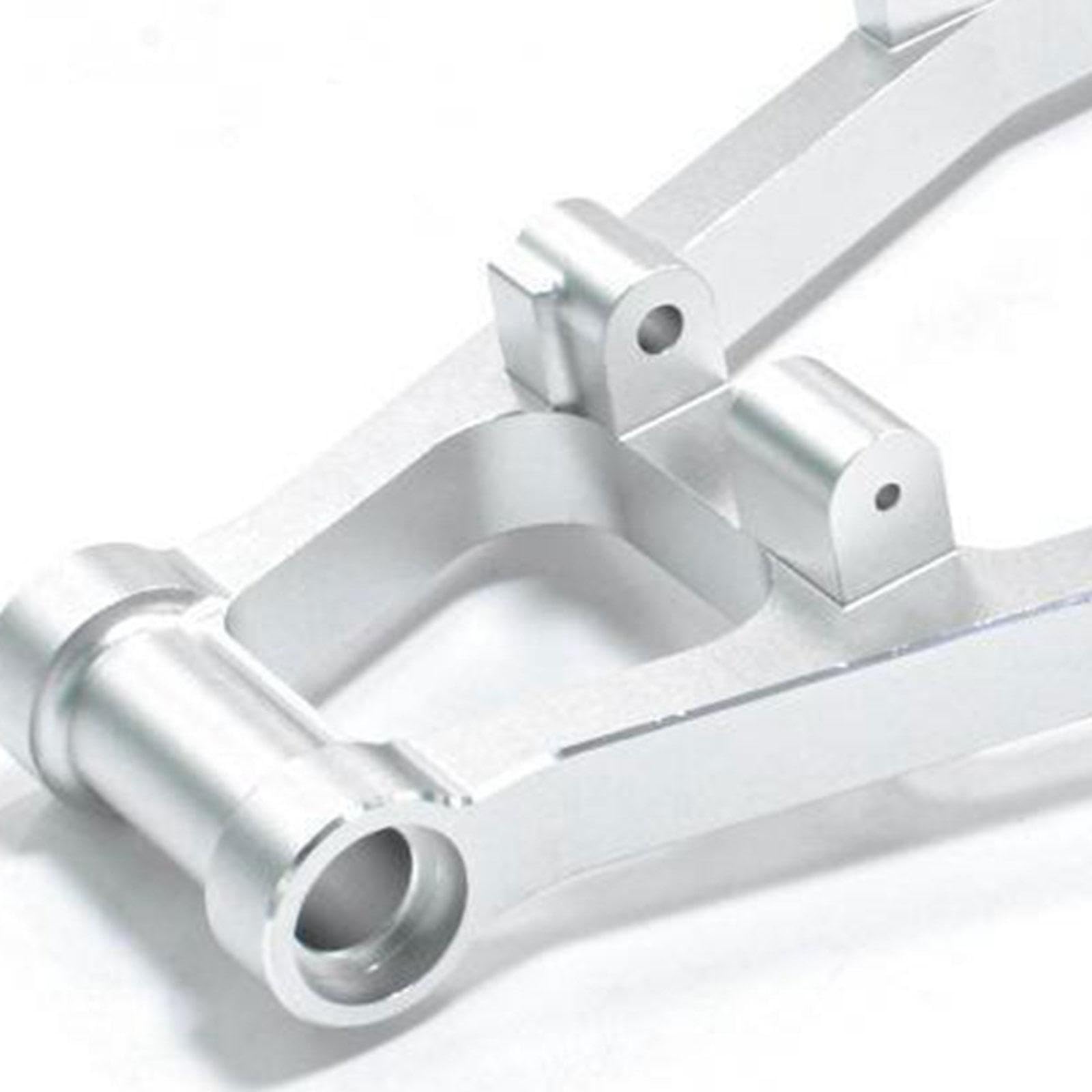 RC Motorrad Hintere Schwinge Aluminiumlegierung Upgrade Ersatzteil Zubehör für RC Auto Modell Crawler Motorrad für Heimgebrauch Clubaktivitäten DIY Ge, Silber