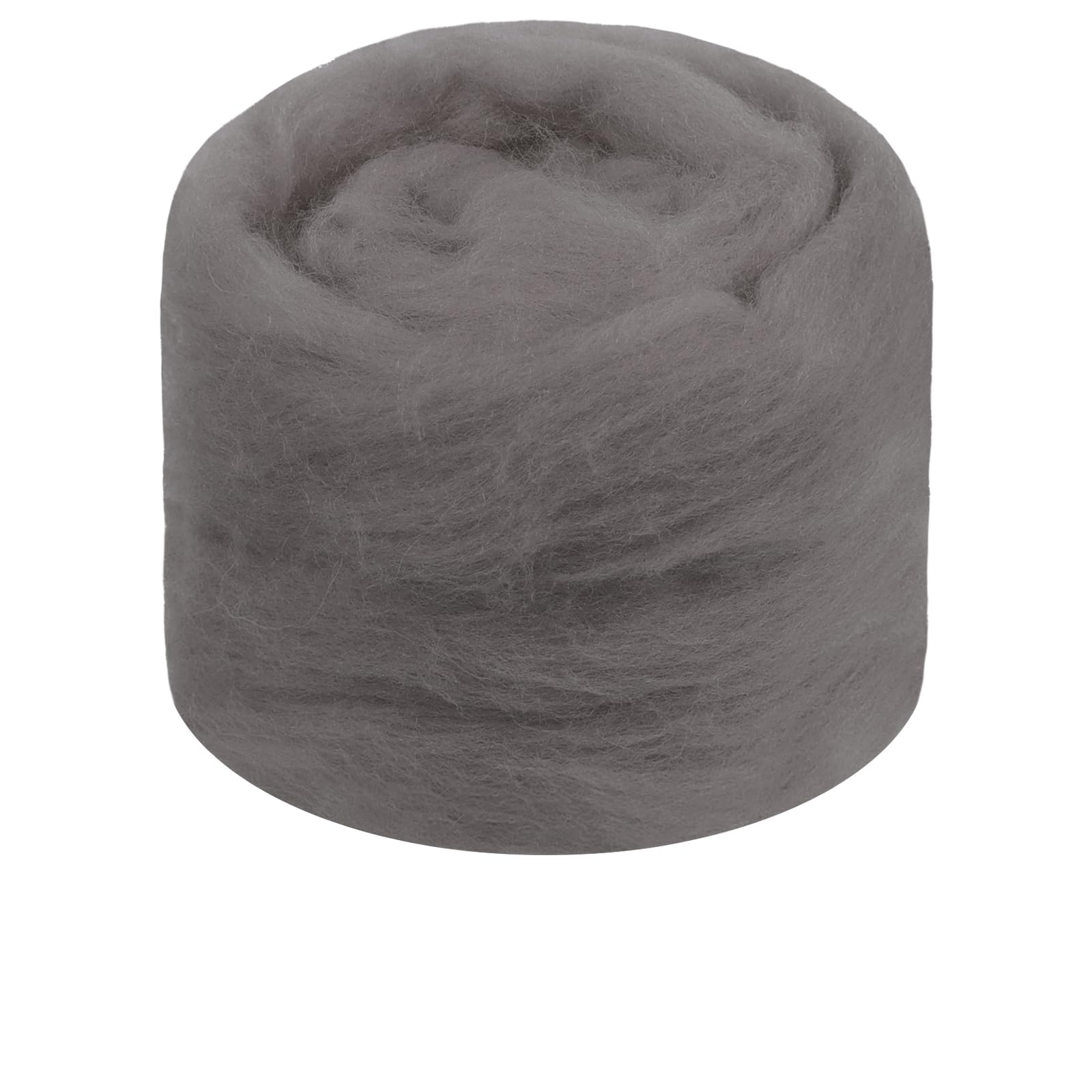 JeogYong Needle Felting Wool, 1.76oz Wool Roving Chunky Wool Yarn, Grey Apricot Wool Roving Yarn for Needle Felting, Wet Felting, Felting Projects, DIY Crafts