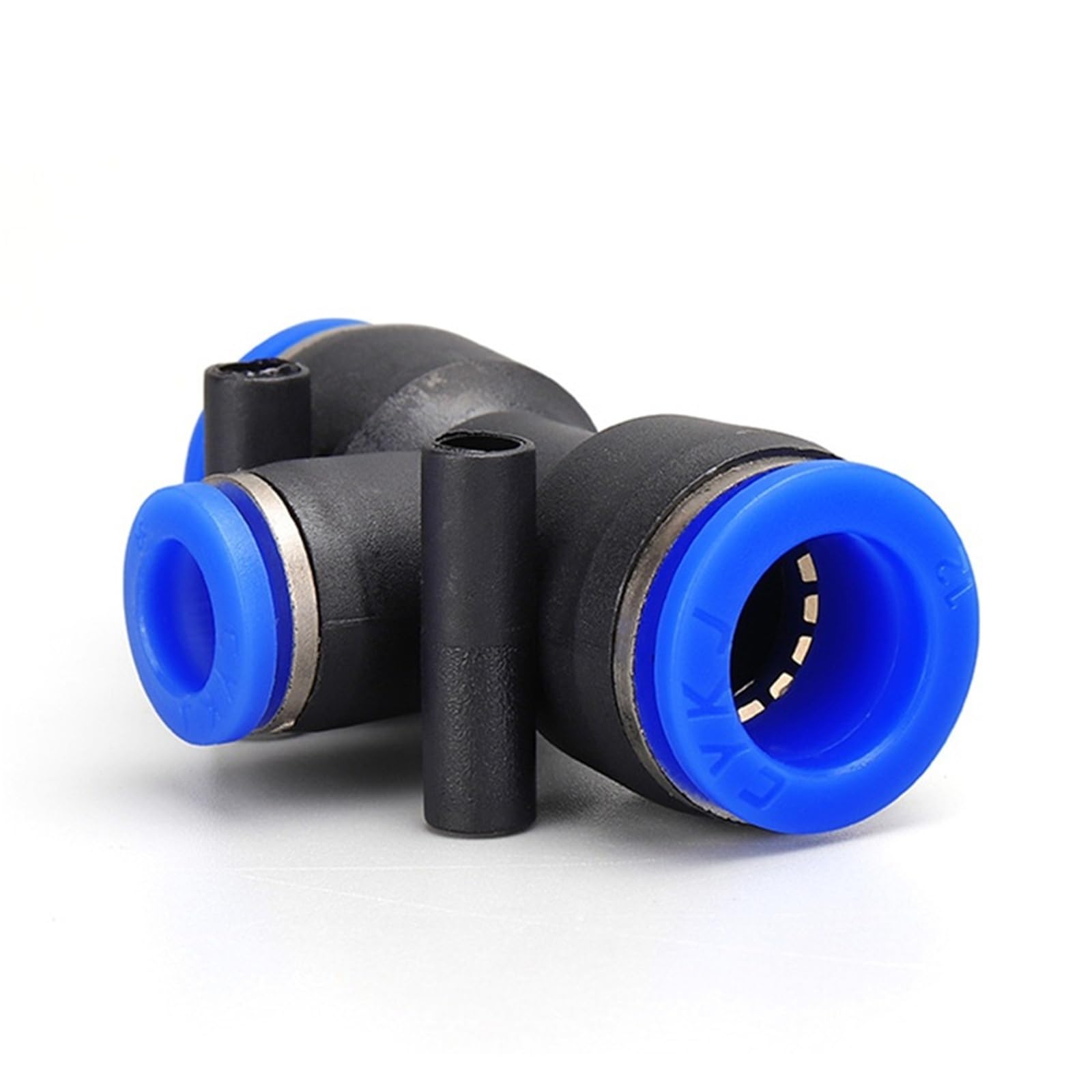Conectores de polietileno de 4 mm, 6 mm, 8 mm, 10 12 mm, ajuste neumático, conexión rápida, bloqueo deslizante, conector de tubo de manguera de plástico de 3 vías, 10 unidades (PE-14 mm)