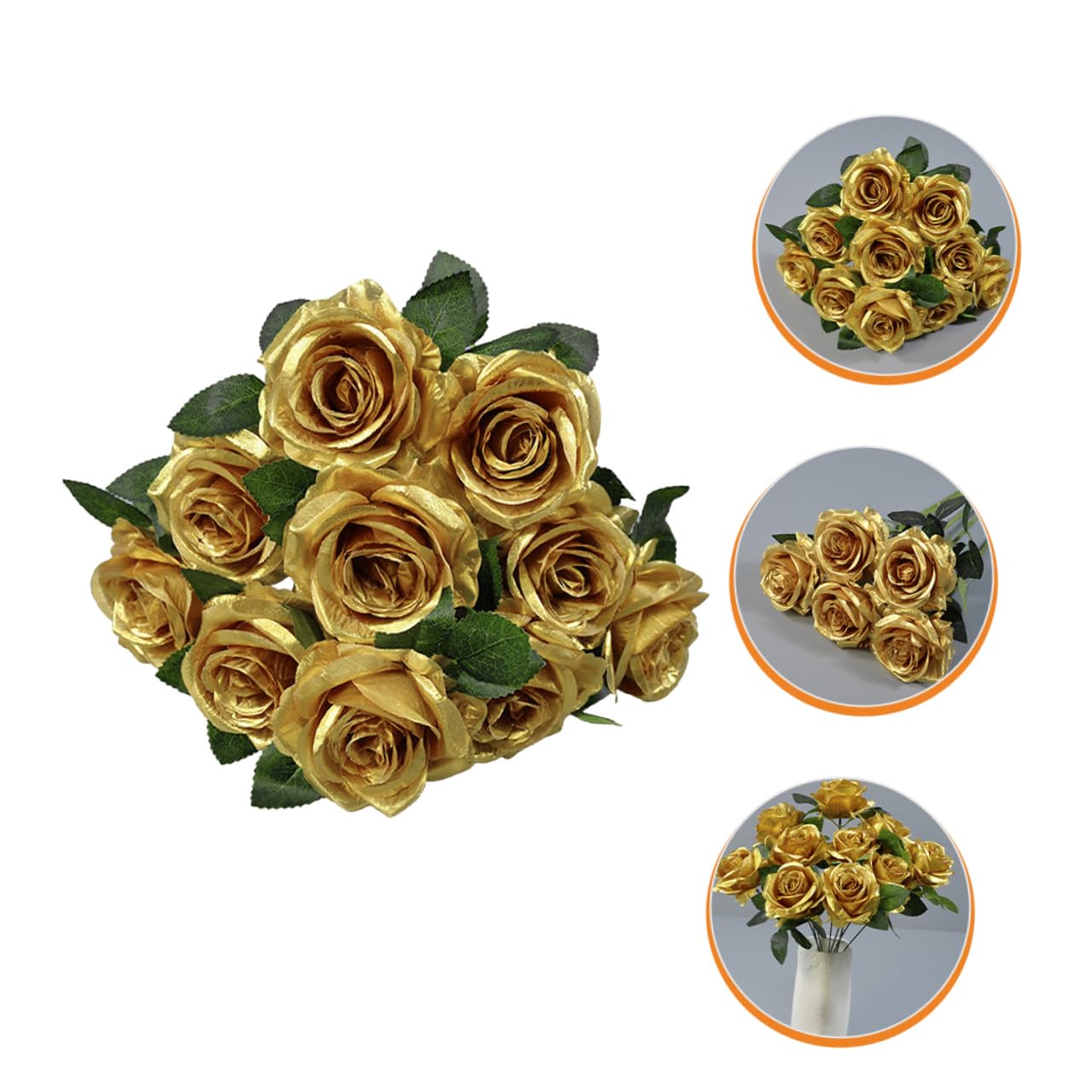 PRETYZOOM 4 Racimos De Cestas Colgantes De Rosas Florero De Rosas Artificiales Flores De Rosas Artificiales Decoración De Rosas Floreros Flores para Centros De Mesa Adornos Navideños