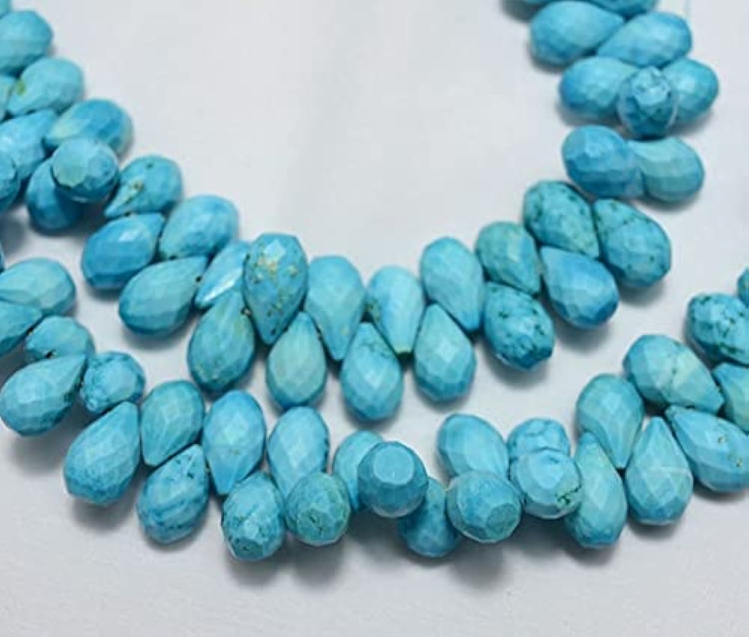 LKBEADS Turquoise Faceted Briolettes perles de sagesse pour bijoux chargés d'histoire et d'émotion