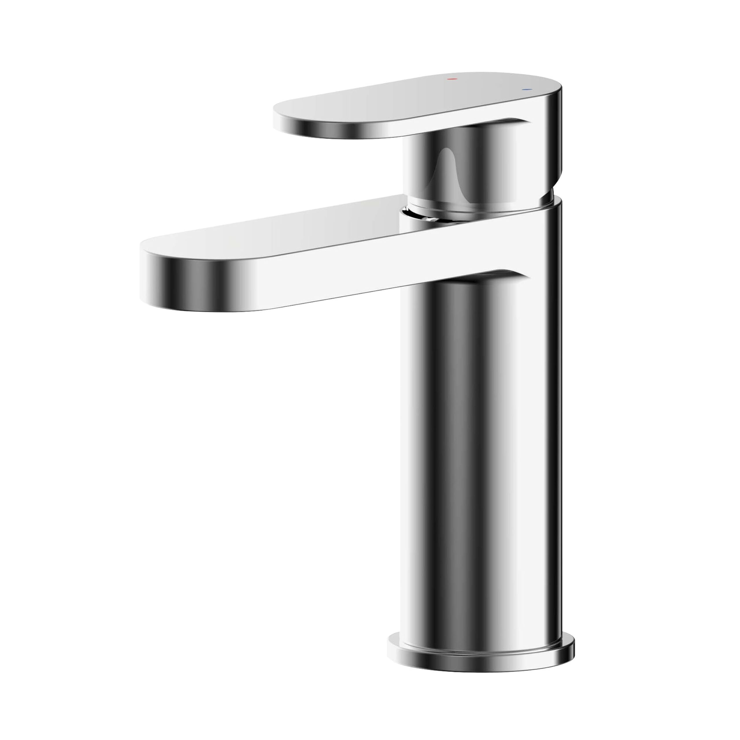 Balterley Modern Round Mono Basin Mixer Tap & Push Button Waste - Chrome