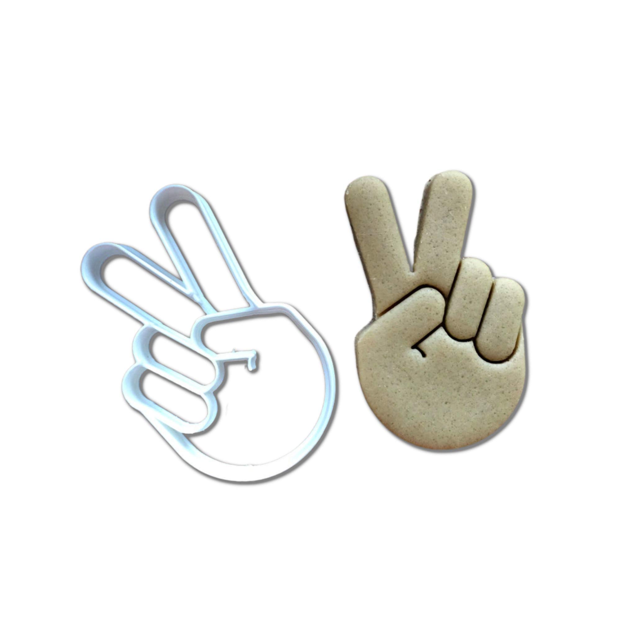 Sweet Prints Inc Peace Hand Cookie Cutter - Dishwasher Safe