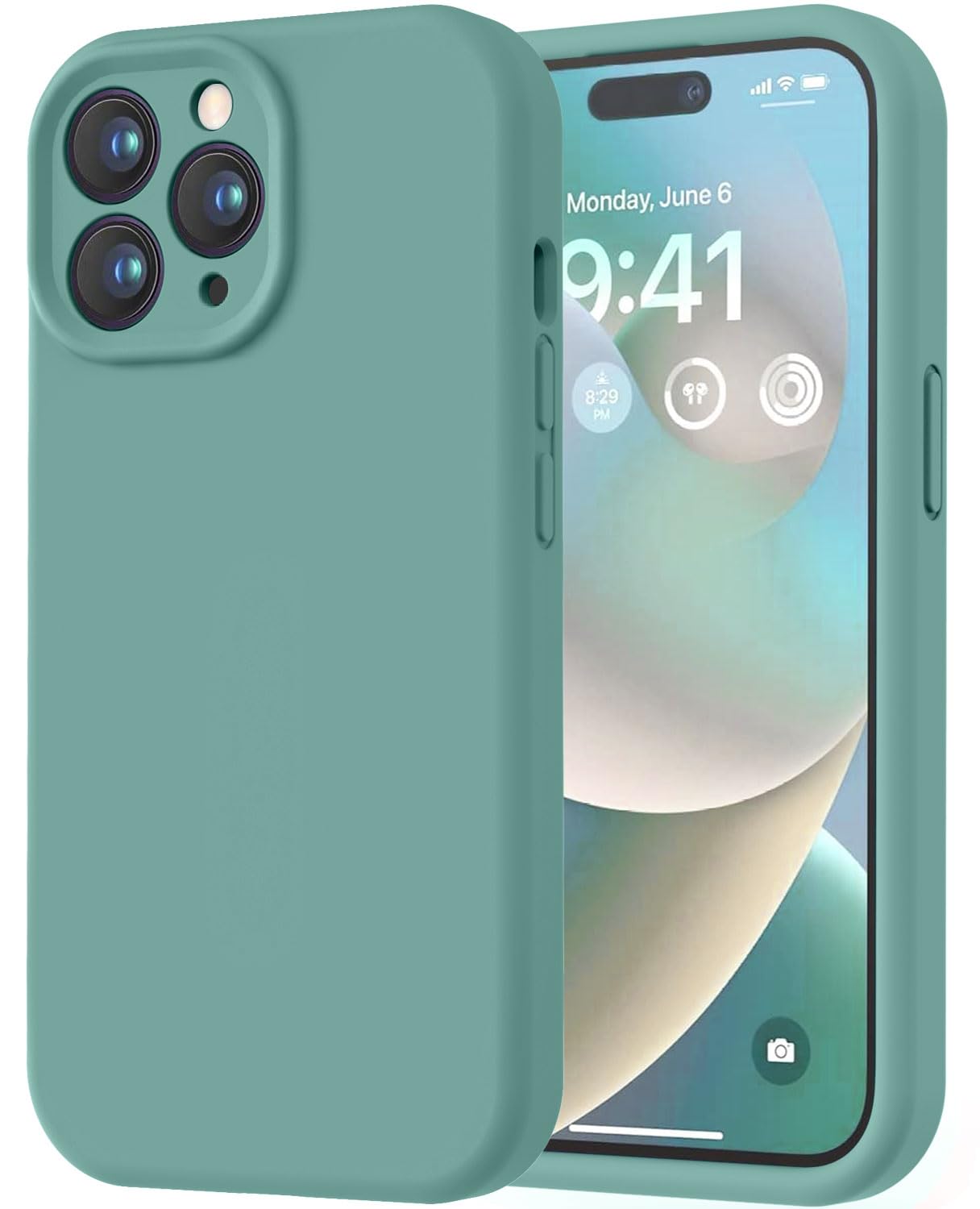 LOVE 3000 Designed for iPhone 14 Pro Max Case, Premium Silicone with [Soft Anti-Scratch Microfiber Lining] Shockproof Protective Phone Case for Men