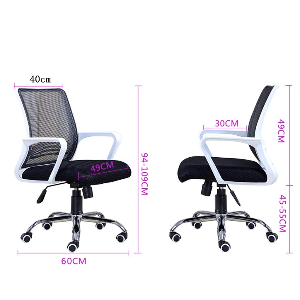 Silla ergonómica de escritorio de oficina, asiento giratorio de 360°, silla giratoria ejecutiva con base de acero reforzado