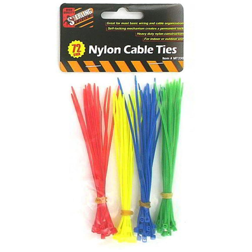 24 Packs of 72 Pack nylon cable ties