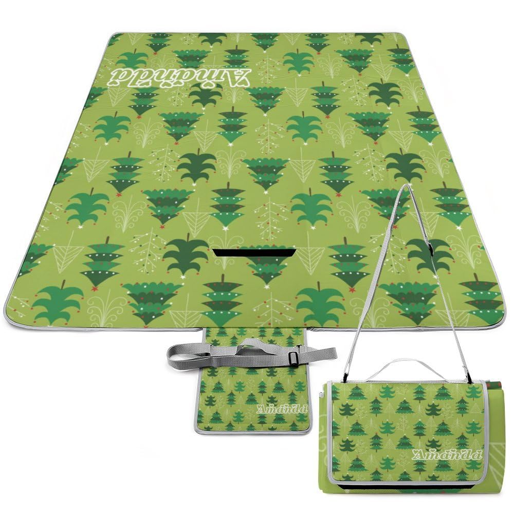 Personalised Picnic Blanket Waterproof Outdoor Picnic Mat with Carrying Handle, Personalised Outdoor Beach Blanket Sandproof Washable Foldable Beach Mat Camping Blankets for Garden Beach Lawn Hiking
