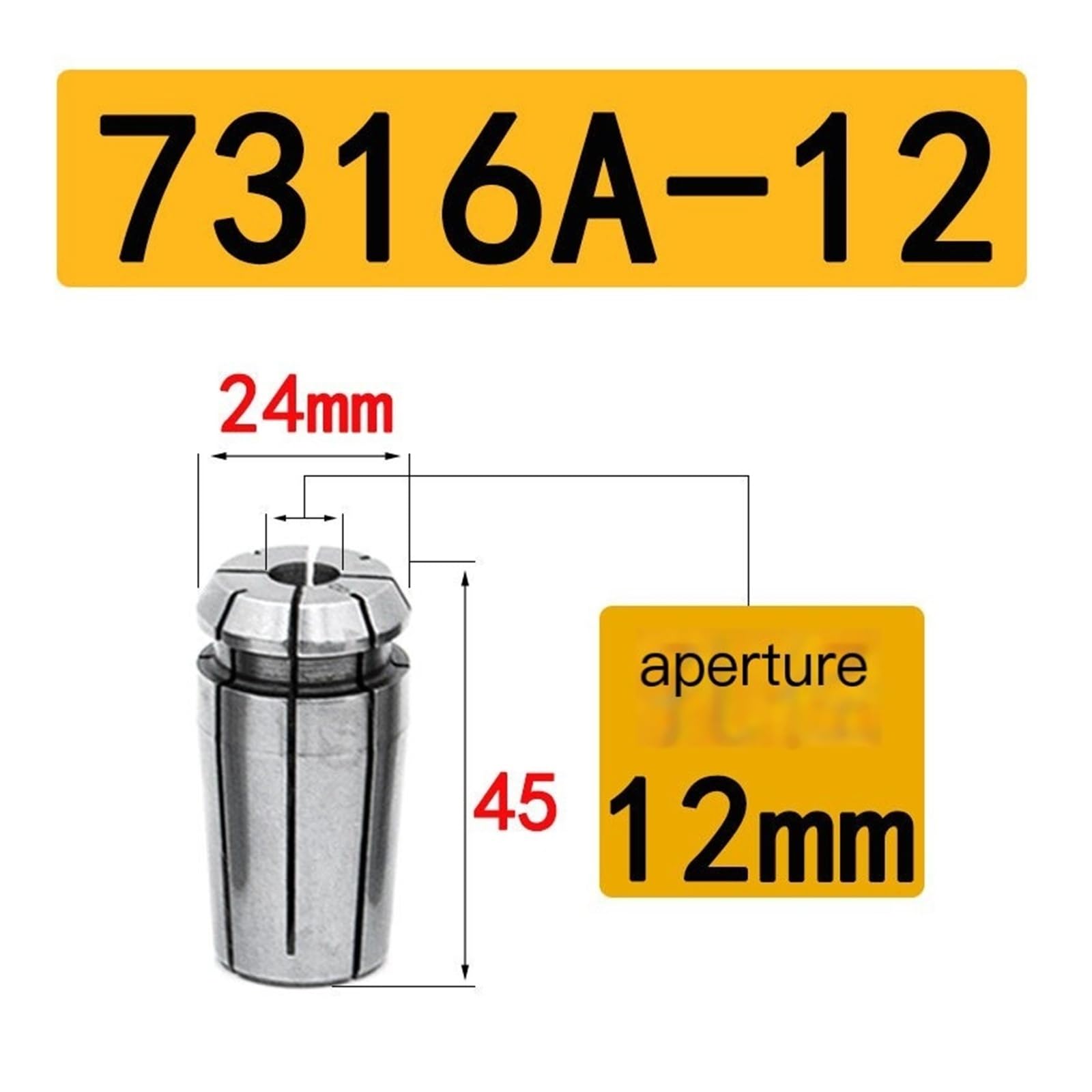 Mandrino for fresatura OZ16/20/25 Mandrino a molla for fresatrici Fresatrice verticale(7316A-12mm)