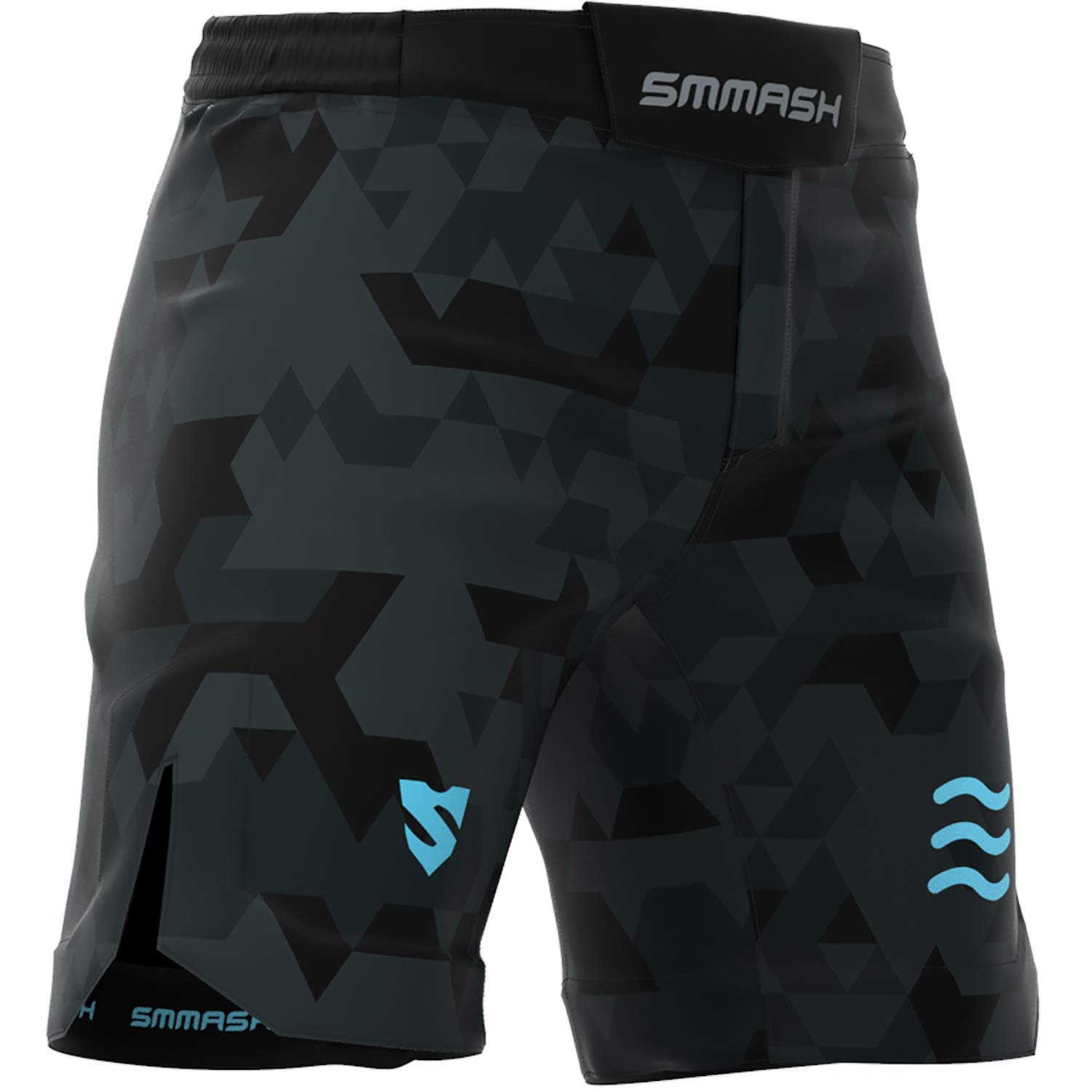 SMMASH Short D'entraînement Sport pour Homme Pantalon De Boxe Thaibox Muay Thai MMA Gym Fitness Respirant Fermeture Velcro Résistant Ultraléger