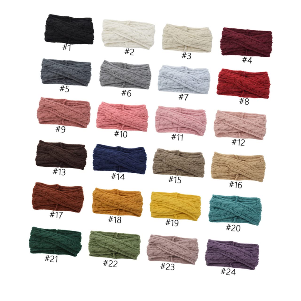 Didiseaon 9 Pz crochet fasce per le donne fasce di lana per le donne incrociata per da donna tenere caldo per copricapo