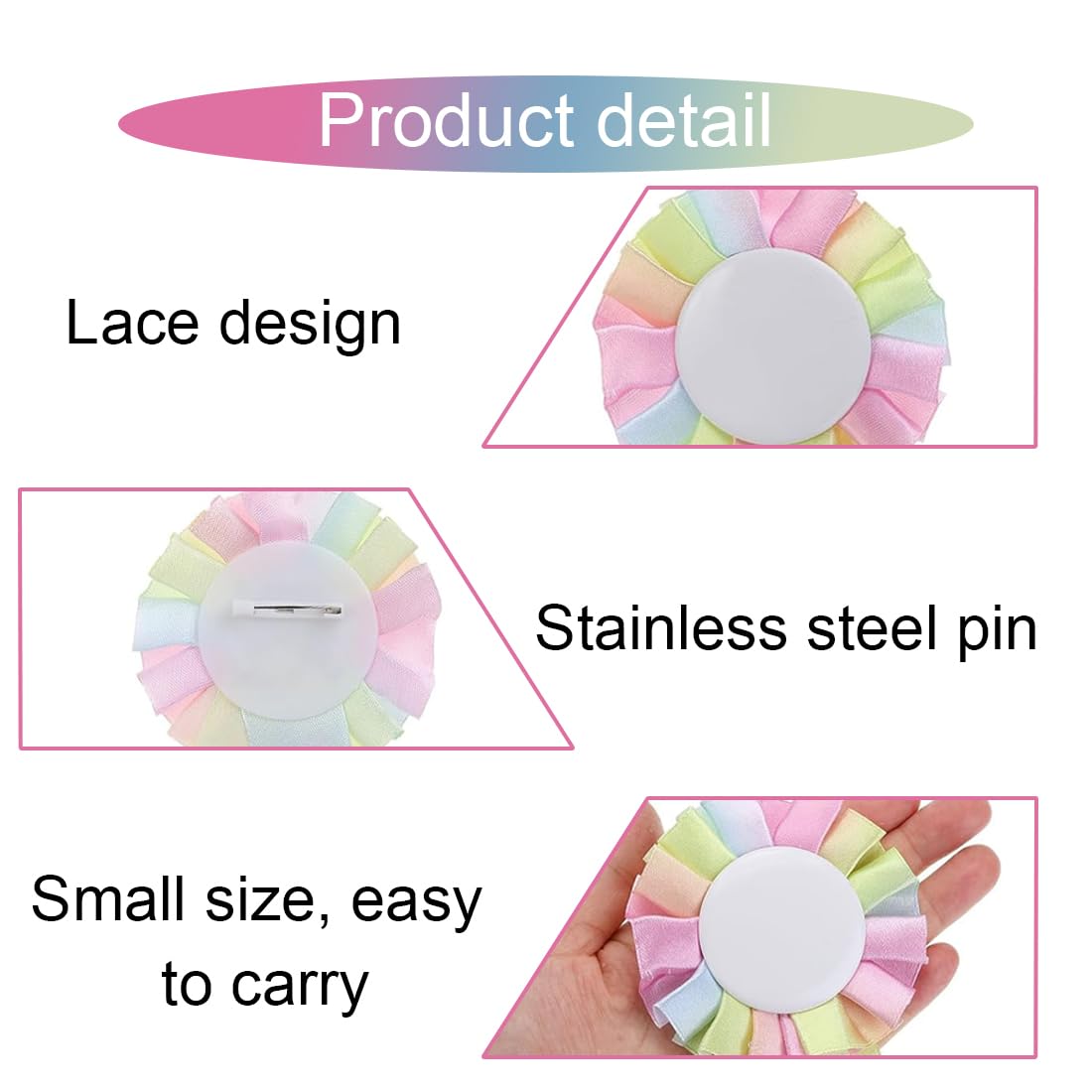 Rosette Per Cavalli Giocattolo - 6 Pezzi Arcobaleno, Per Eventi Sportivi E Feste, Decorazioni Fai Da Te - Foto 5