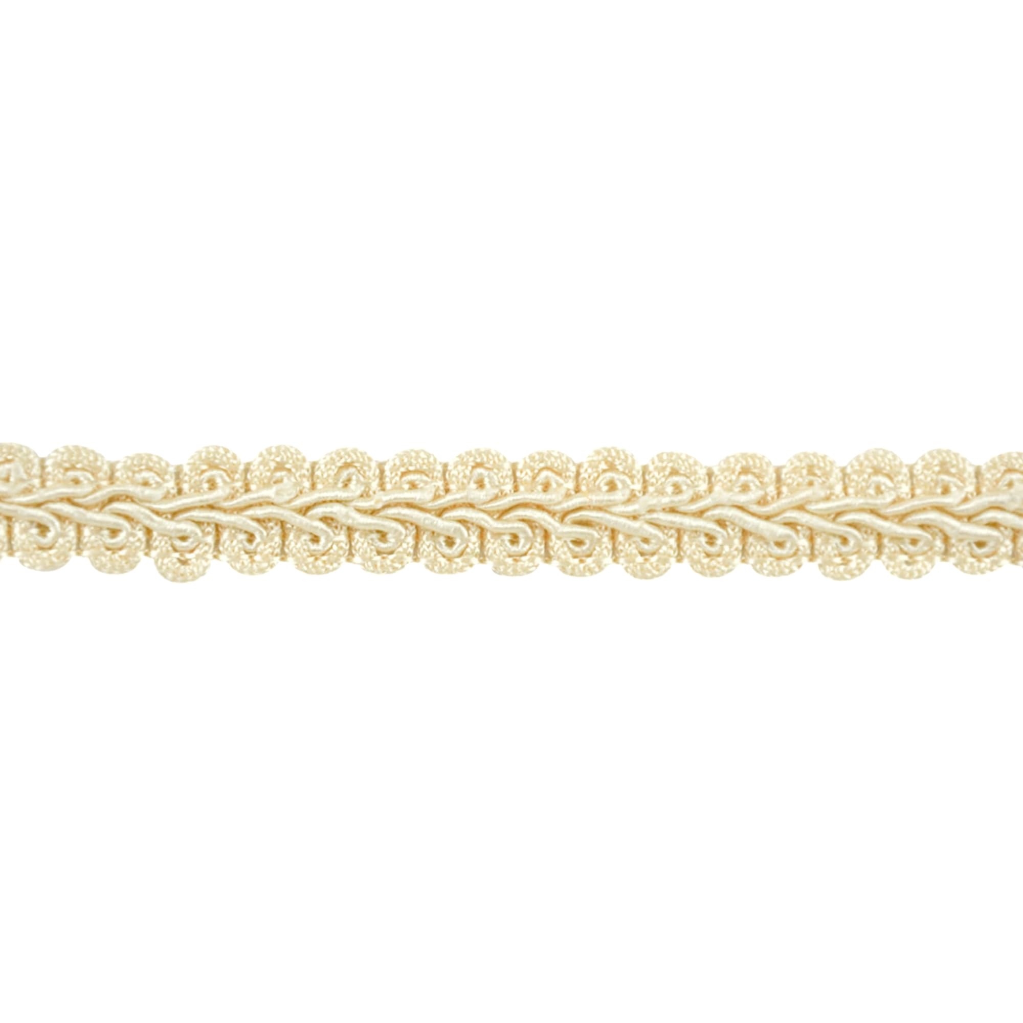 Gimp br-711 bordure tressée ivoire pour customiser vos coussins de salon