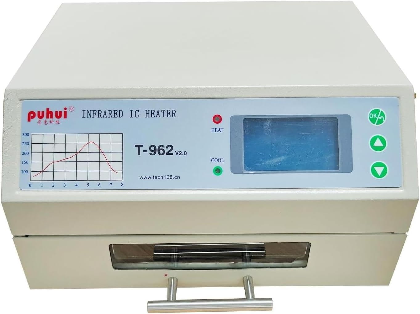 800W Reflow Oven,T-962 Reflow Soldering Station, PCB Board SMD SMT BGA Rework Station Tool With Hot Air Circulation Reflow Oven