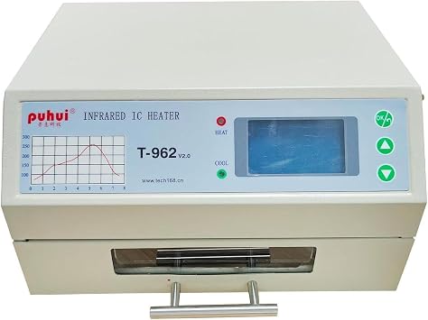 800W Reflow Oven,T-962 Reflow Soldering Station, PCB Board SMD SMT BGA Rework Station Tool With Hot Air Circulation Reflow Oven