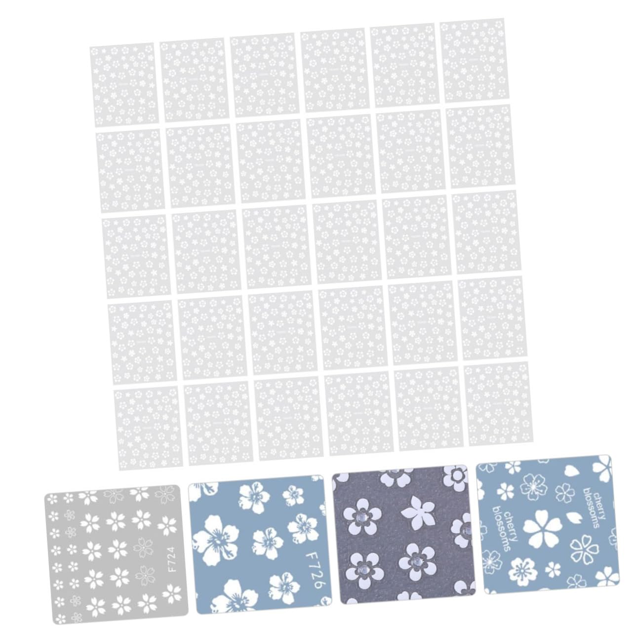 BESTYASH 5 Set Adesivi Per Unghie Decorativi Stile Decalcomanie Fiori Facili Applicare Per Manicure Te Per Casa E Salone 30 Fogli*5