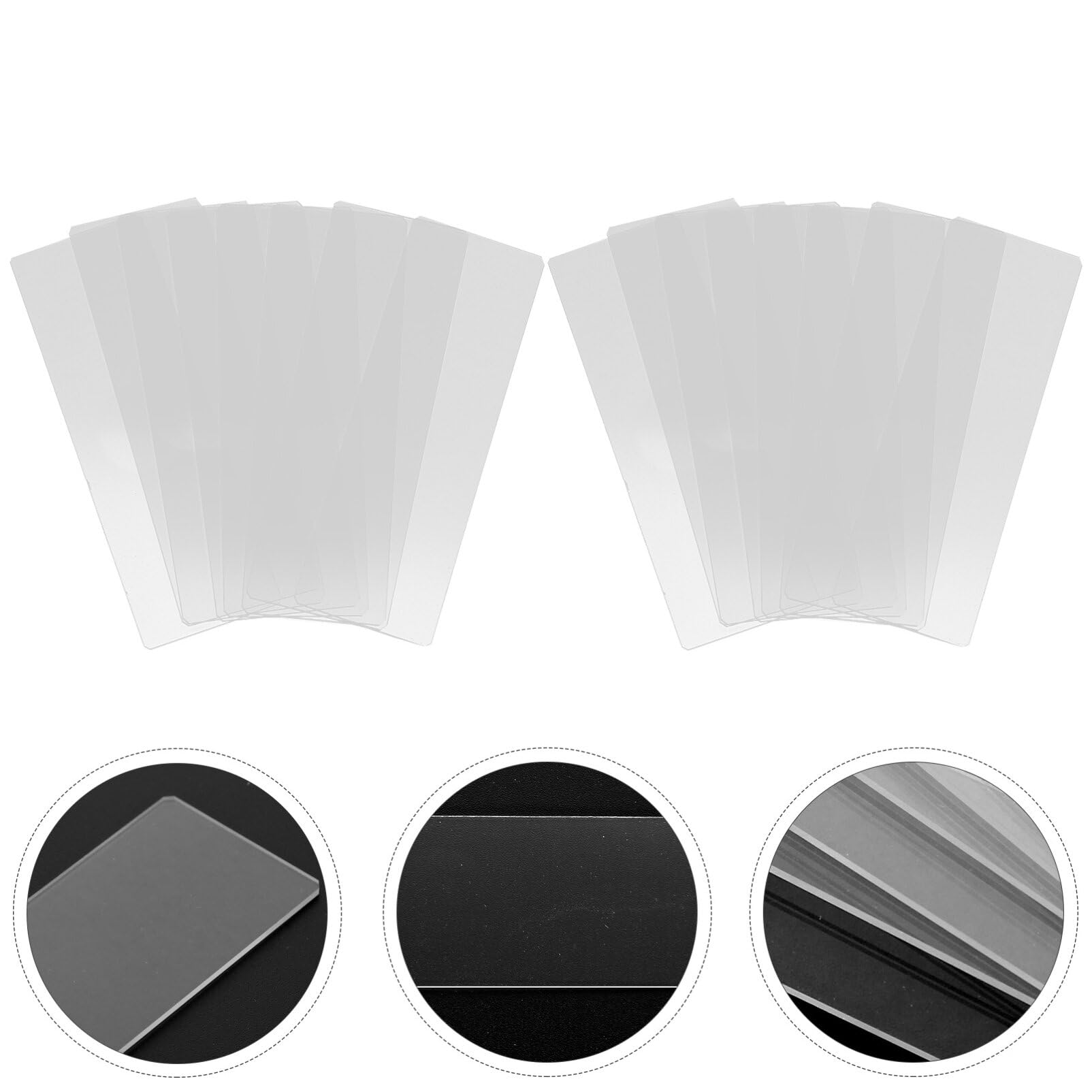 Healvian 50 Pcs portaobjetos de Vidrio Accesorios para microscopio Kit de preparación de portaobjetos para Espalda microscopios portaobjetos de Laboratorio cóncavo Diapositivas