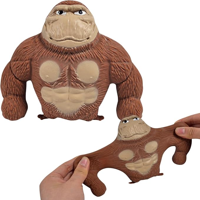 1Pcs Squeeze Gorilla Toy, Squishy Monkey Stretch Gorilla Toy, Funny Stress Monkey Toy for Kids