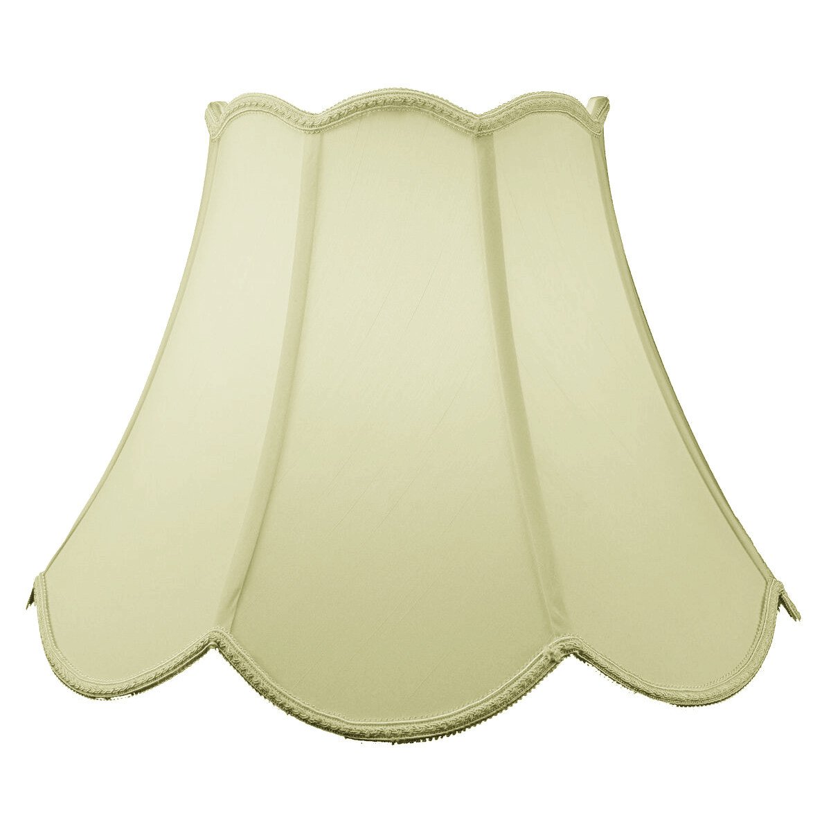 9x18x13 Scalloped Bell Lampshade Eggshell with Brass Spider fitter - Perfect for table and floor lamps - Large, Egg Shell