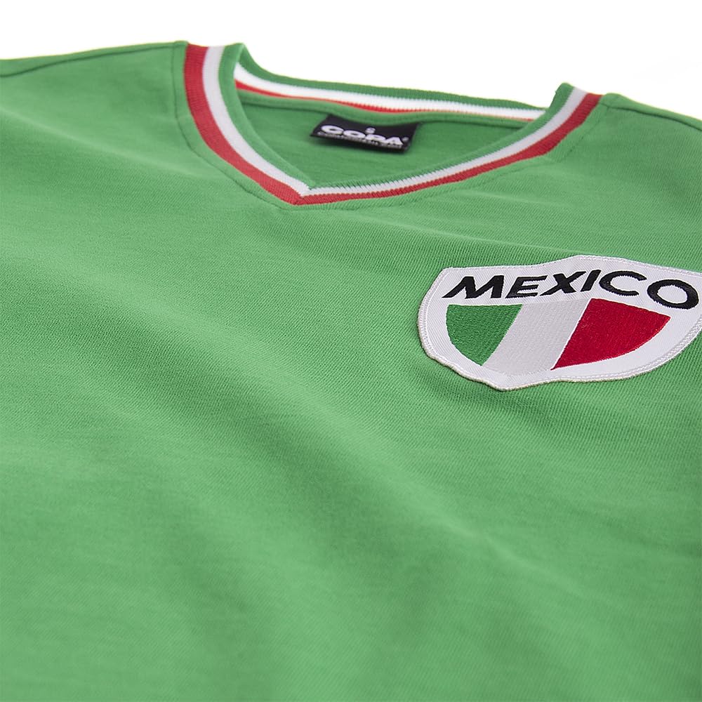 COPA Football - Messico Pelé Anni '80 - Maglia da Calcio rétro - Uomo - XS - Verde