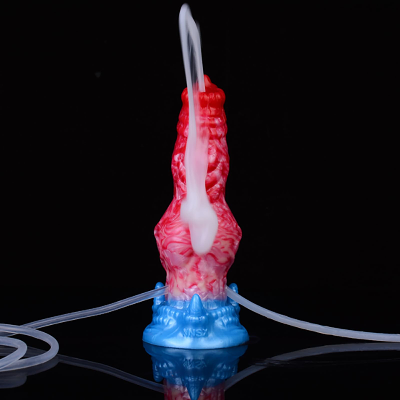 Consolador inflable de fantasía con forma de monstruo y función de chorro. Consolador de silicona con forma de perro, con ventosa y bomba. Consolador anal for el punto G. Juguetes sexuales