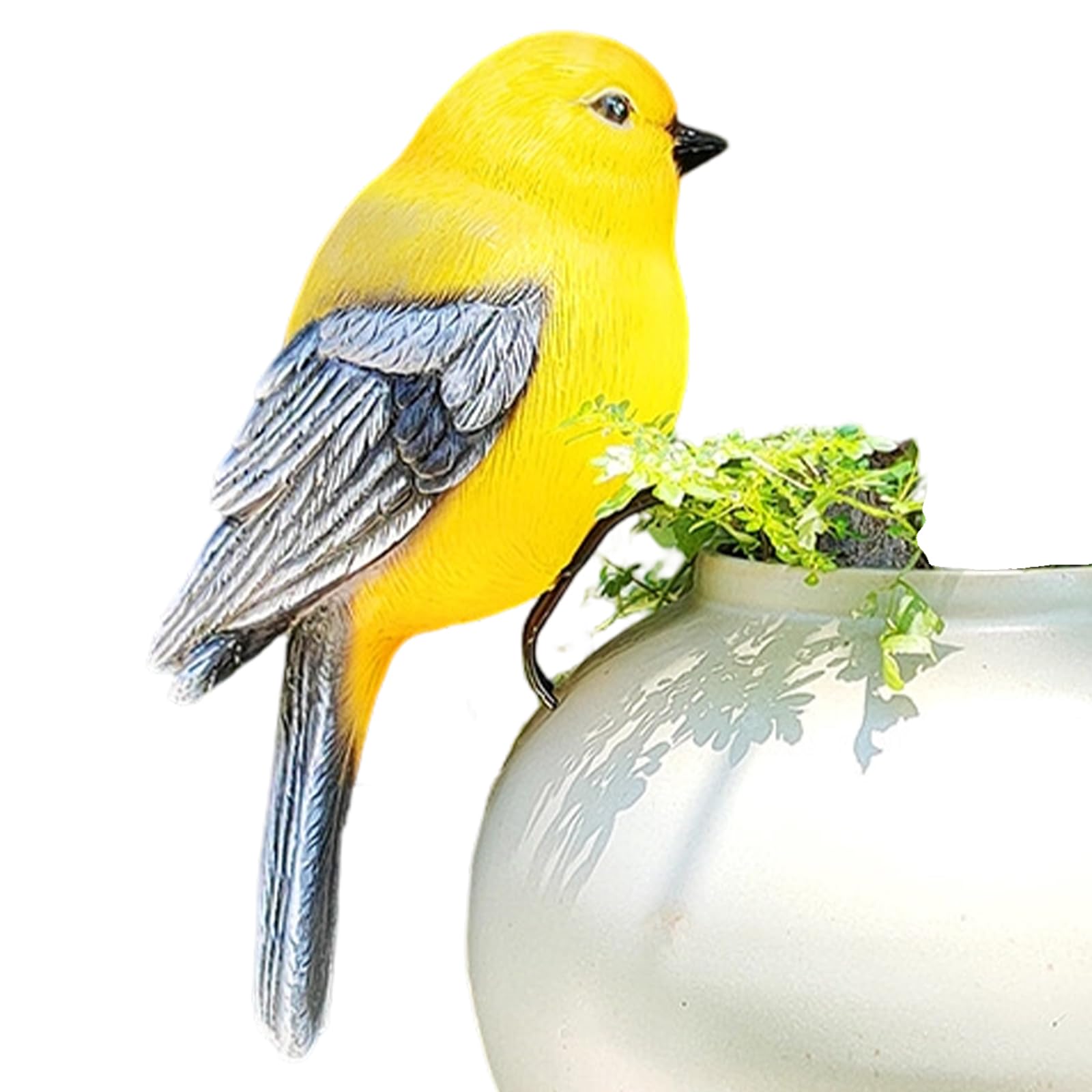 Msioytog Weather Resistant Cast Resins Bird Sculpture Artistic Outdoor Garden Art for Porch Balconies Decoration Unique Outdoor Bird Statue