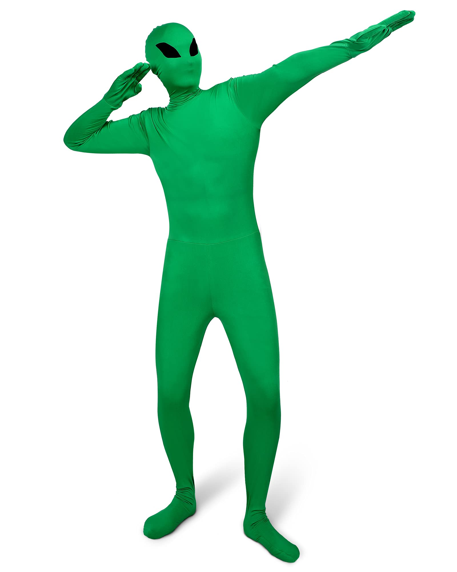 SATINIOR Alien Full Body Suit Halloween Zentai Suit Stretch Costume ...