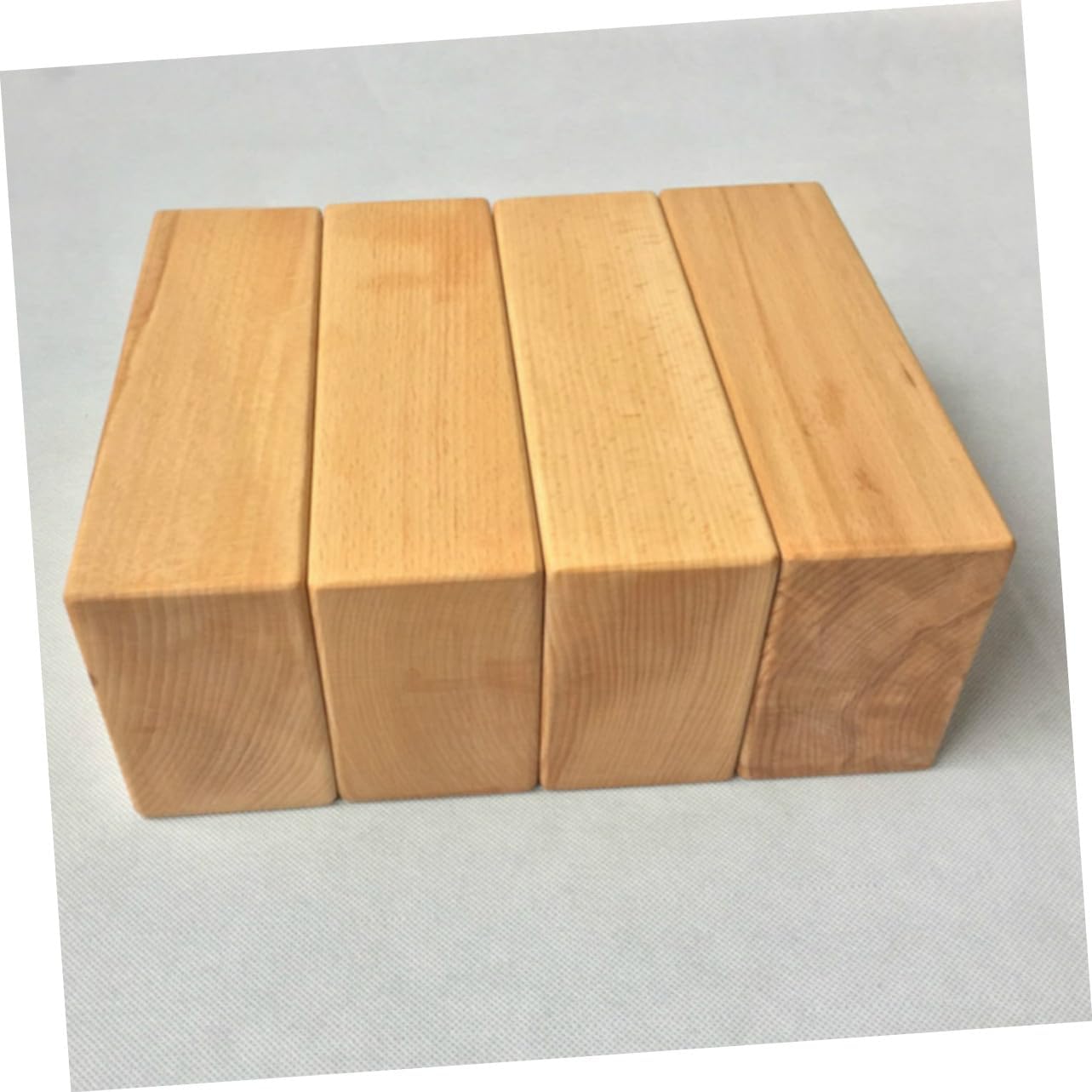 Mipcase High Density Beech Wooden Yoga Bricks Solid Wood Blocks for Yoga Practice and Home Exercise Support with Smooth Surface Safe Non-scratch for Men and Women