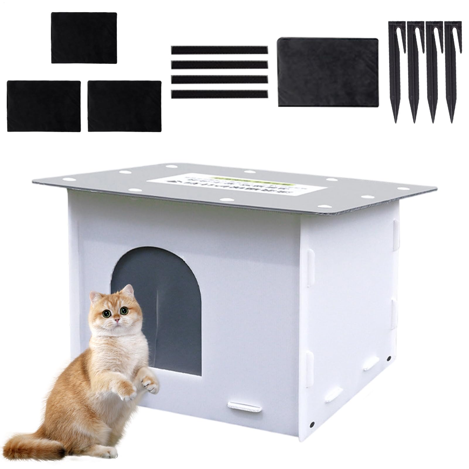 Maison pour chats design polyvalent et étanche pour l'hiver