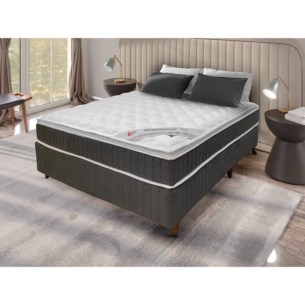 Castor New Tecnopedic, Colchão de Molas e Espuma D26, Casal, Conforto Intermediário,