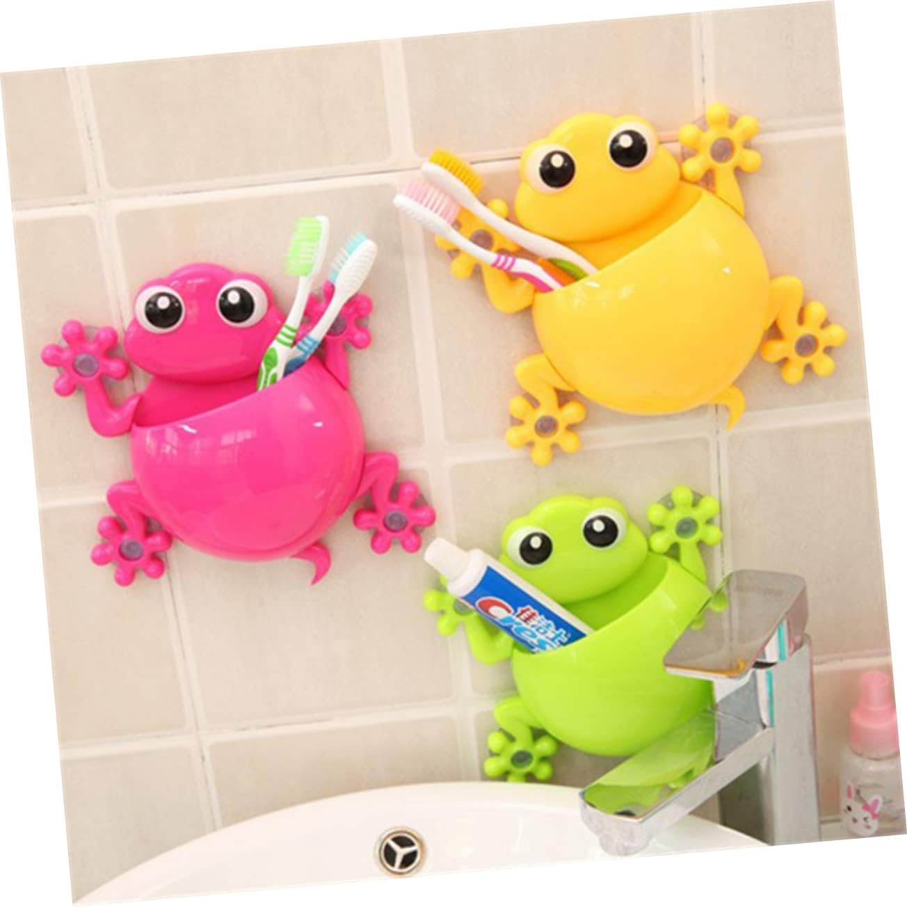 Zahnbürstenhalter-Caddy, Zahnpasta-Halter, Ständer, niedlicher Zahnbürstenhalter, Kinder-Zahnbürstenhalter, Dusche, Zahnbürsten-Organizer, Rasierer-Halter, elektrische Zahnbürsten, Kinder-Zahnpasta-Ha