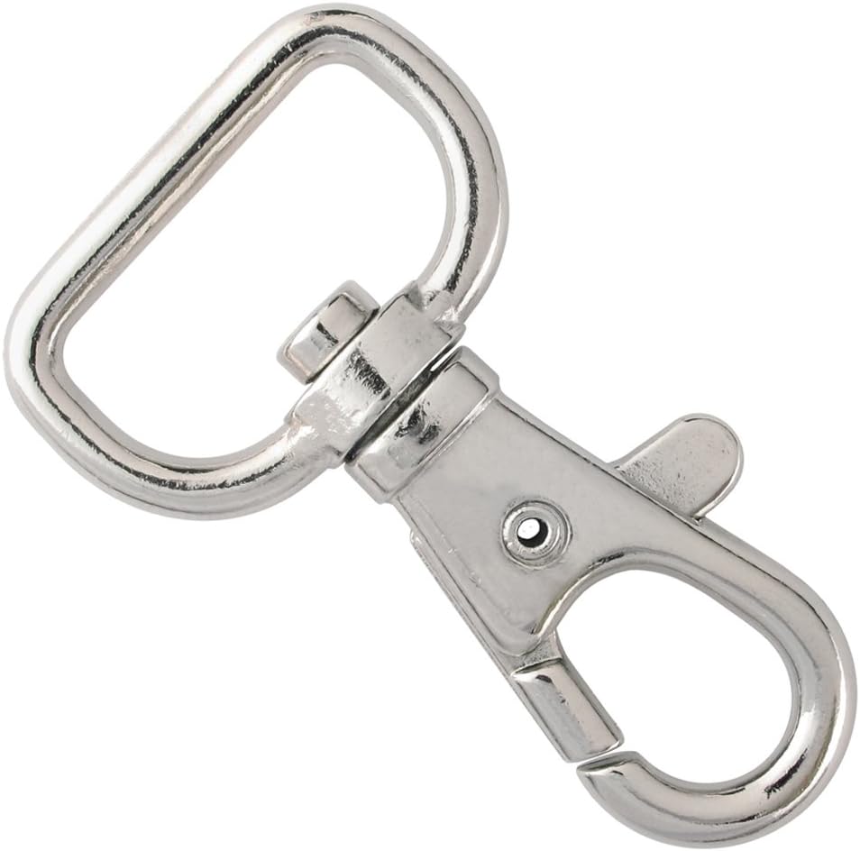Bulk 1000 Pack - Premium Metal Lobster Claw Clasps - Wide 3/4 Inch D Ring - 360° Swivel Trigger Snap Hooks - Great for Face Mask Lanyards, Keychain Clasps - Swivel Hooks for Purses by Specialist ID