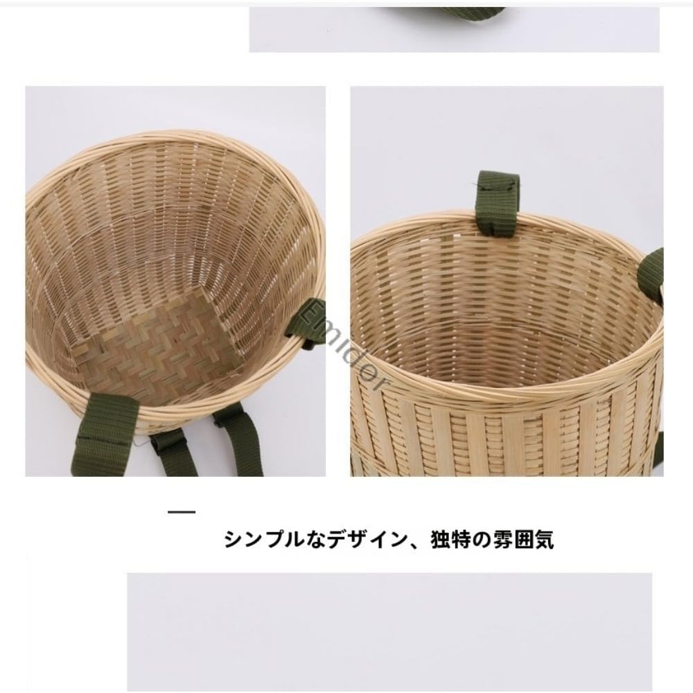 Amazon.co.jp: Emidor 背負いかご 天然竹製 大容量 収穫用 山菜