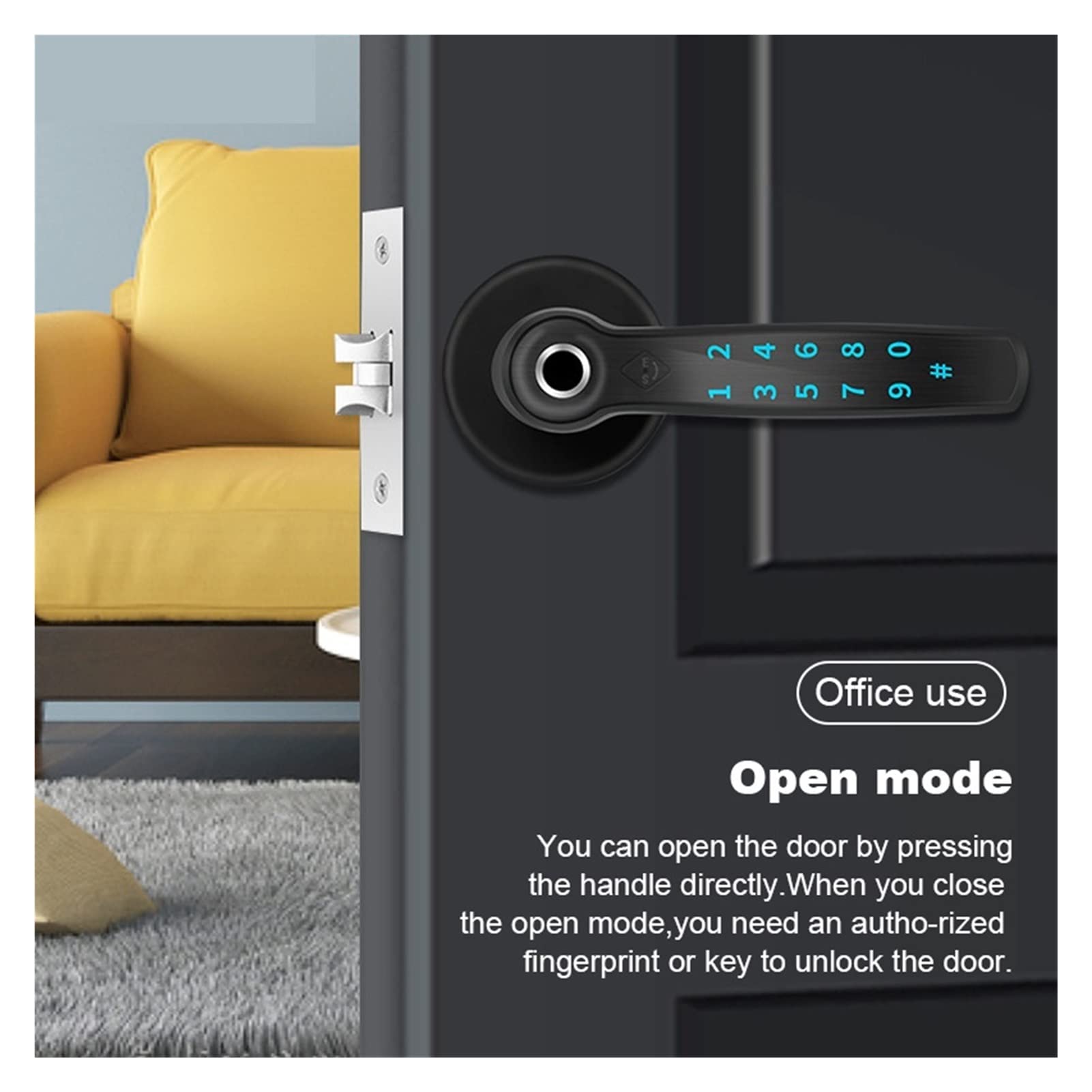 inteligentny Zamek, Smart Bluetooth Lock odcisk palca Tt Zamknij biometrię blokadę drzwi palców do domu/hotelu/biura blokada