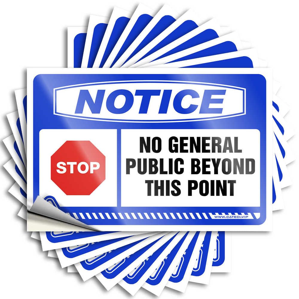 Funny Sticker Door Scratch Resistant Decals, Tall Matte Print for Phone Case Man | Western Uv Proof Pack Notice No General Public Beyond This Point(6X9CM)