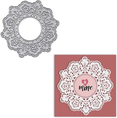 Hying Troqueles de corte con marco de corazón de flores para el día de San Valentín para hacer tarjetas y decoraciones de álbumes de fotos,