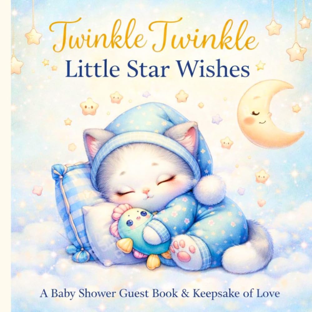 Twinkle Twinkle Little Star Wishes: A Baby Shower Guest Book of Wishes, Advice & Love for Your Little Star