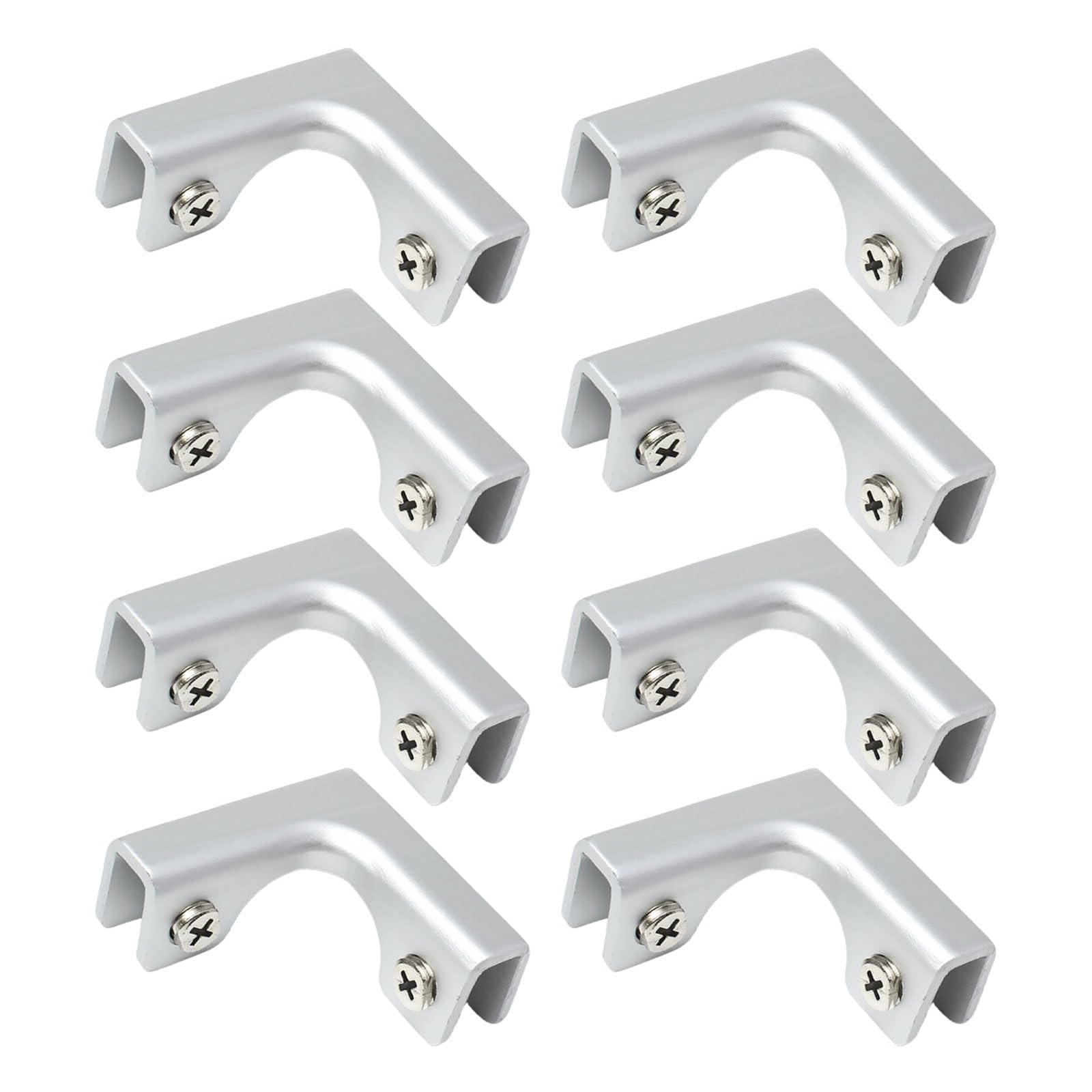 8 Pcs Connecting Clamps Fixing Clips Glass Clips for Living Room & Bathroom Corner Connectors Simple and Stable Fitting