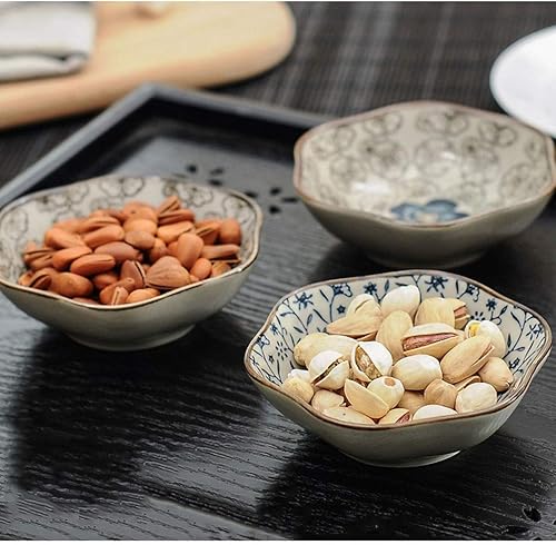 Miniatura 6 de Platos de postre para el hogar, plato de cerámica para salsa de soja, sushi, salsa de soja, aperitivos, platos para aperitivos (color  B)