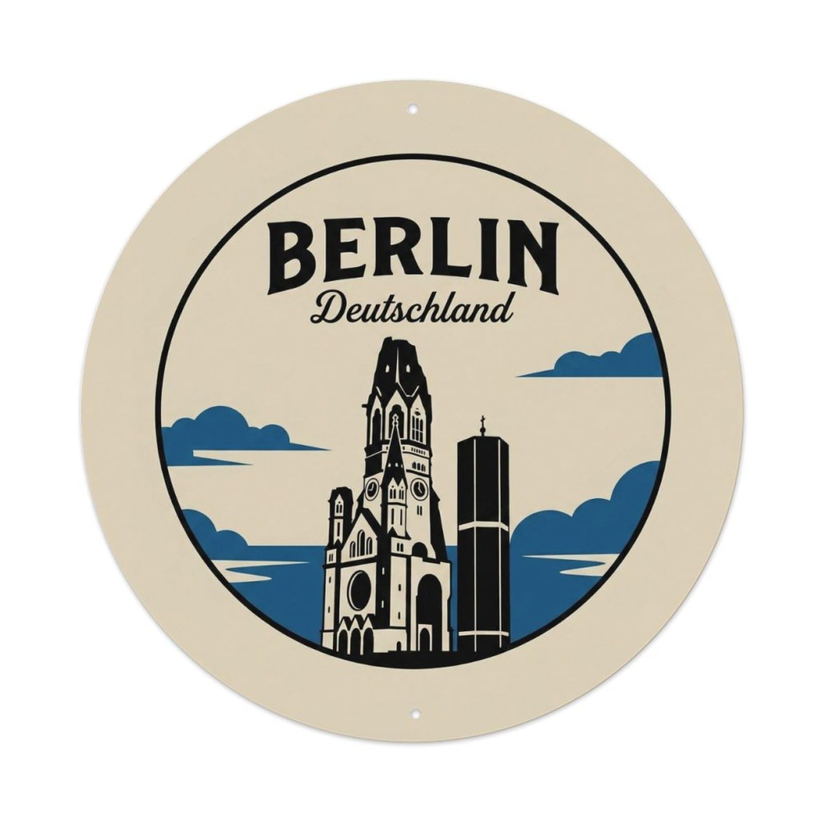 Vintage Travel Berlin Germany Journey Metal Tin Sign