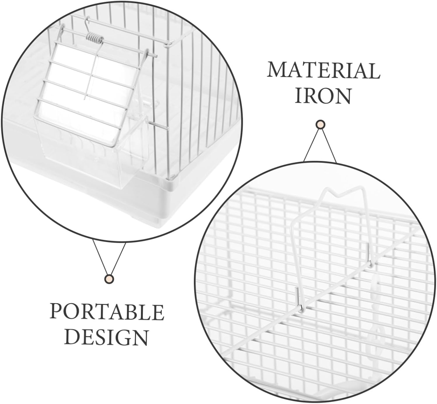 ORFOFE Portable Metal Parrot Cage Bird Carrier Featuring Reliable Lock Spacious Iron and Travel Cage for Parakeets Parrots and Birds Outdoor Birdcage for Walking and Hiking