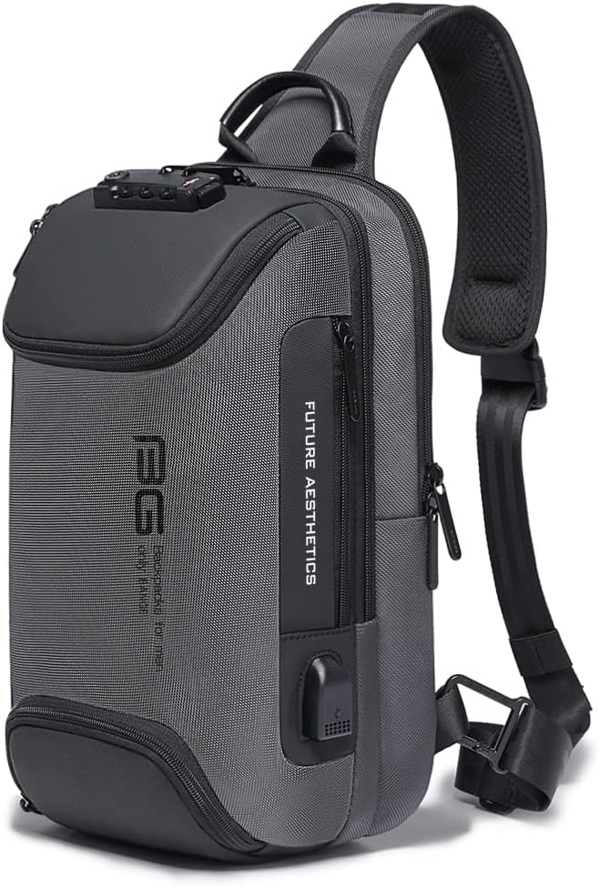 Sling Bag Anti Theft, Waterproof Men's Chest Bag Shoulder bags Crossbody Sling Backpack for Men
