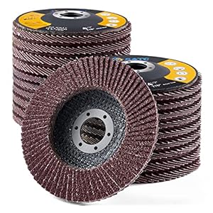 SATC Flap Discs 115mm 20 Pack Grinding Discs 40/60/80/120 Grit for Angle Grinder to Sanding Grinding Metal Wood