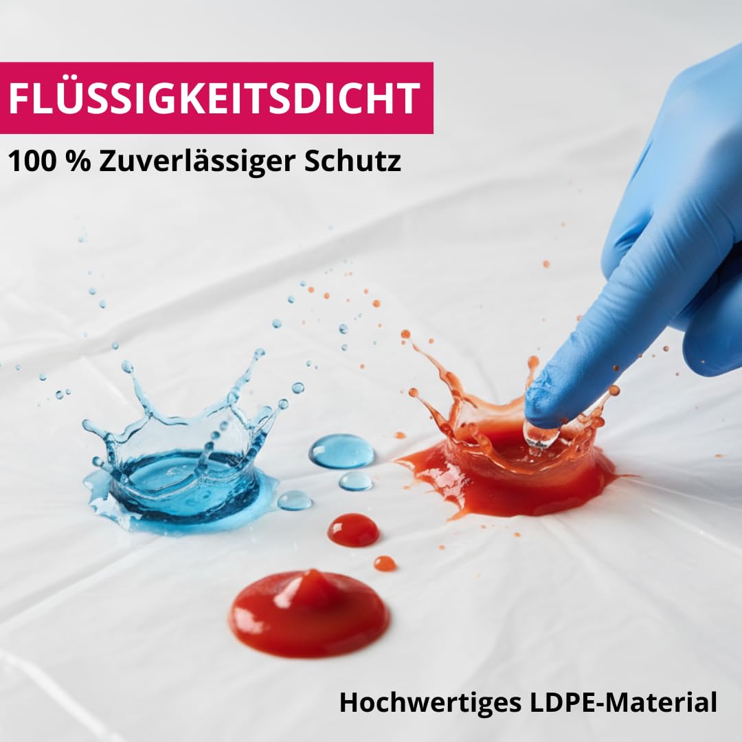 Suleno Einwegschürzen LDPE (100-300 Stück) weiß 20 µm Reißfeste | Plastikschürzen Einweg 75x130cm, Wasserdichte Einmalschürzen für Gastronomie, Küche, Catering, Hygieneschürzen Großpackung