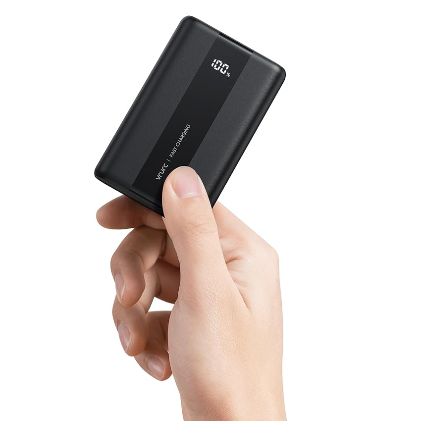 VRURC Power Bank 20000mAh, 22.5W Ricarica Rapida Caricatore Portatile con 3 uscite e 4 ingressi, PD3.0 QC4.0 USB C Compatto Powerbank Mini, Display a LED Batteria Esterna per iPhone Samsung Huawei ecc