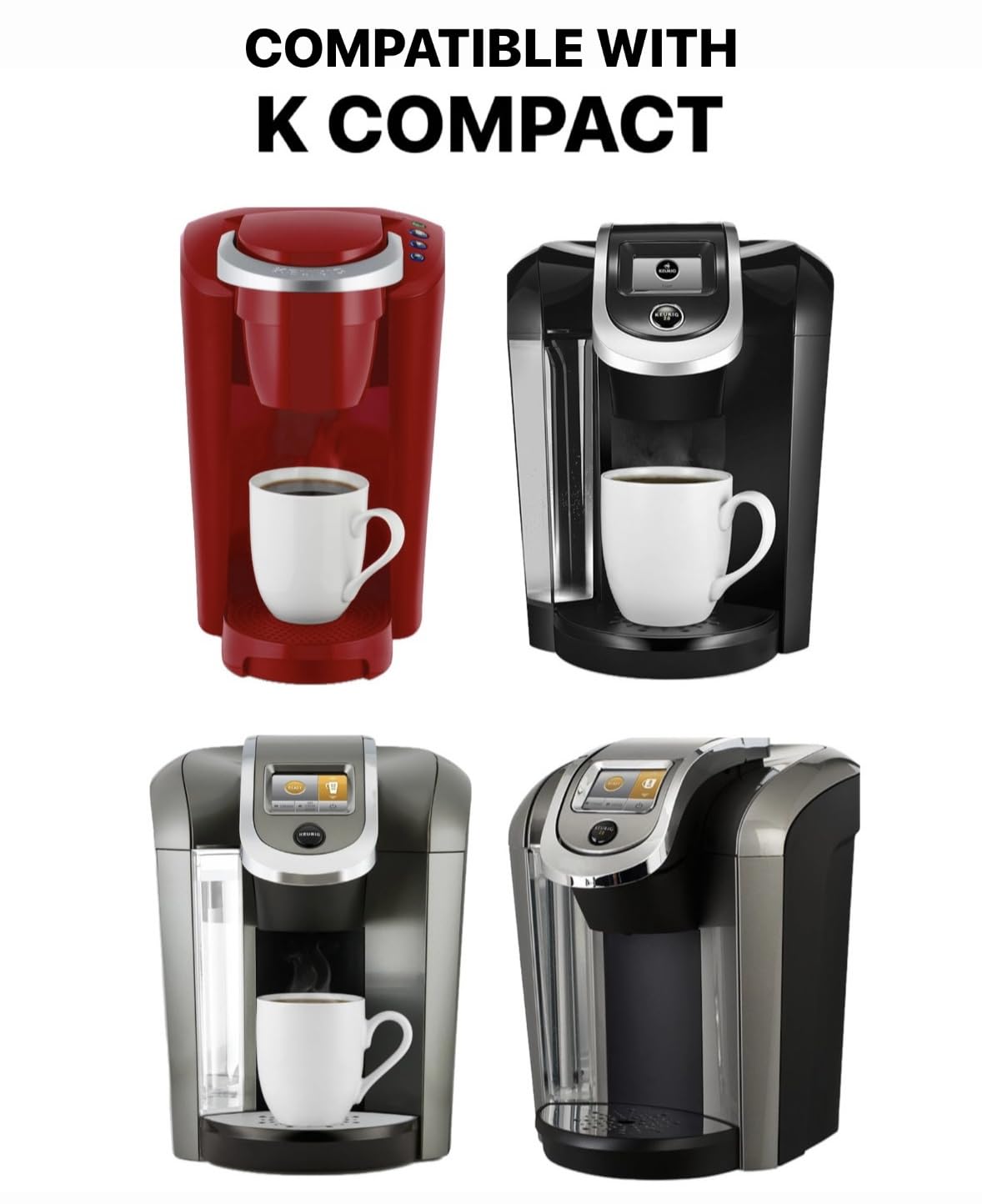 Simple Home Inspirations Quilted Cover Compatible with K Coffee Brewing System (K Compact, White)