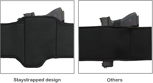 Miniatura 4 de Staystrapped Funda de banda para el vientre para transporte oculto, funda de pistola para mujeres y hombres compatible con Glock 17 19 43x, Sig P320