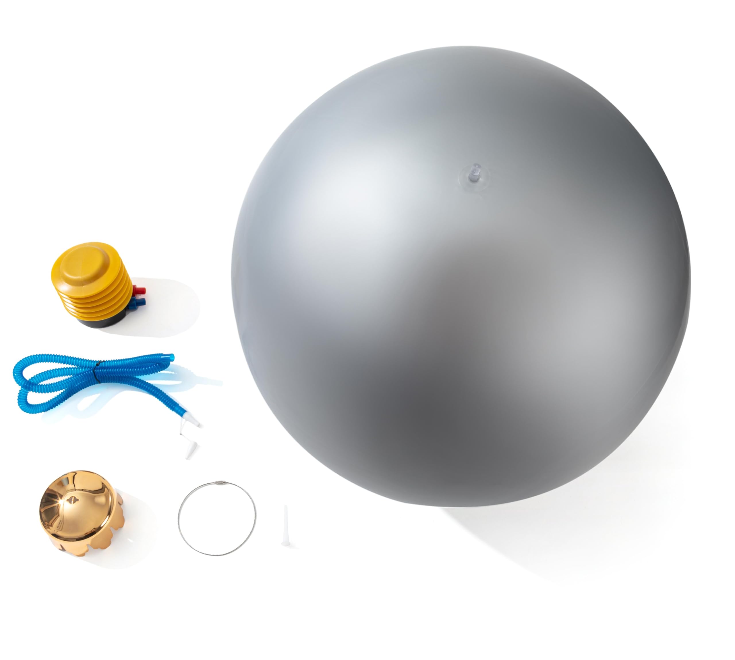 Lot de 2 grandes boules décoratives gonflables - Grandes boules de Noël - Boule d'arrangement de fête de jardin - Boules géantes pour mariage, festivals, décorations de Noël - Boules de cour à