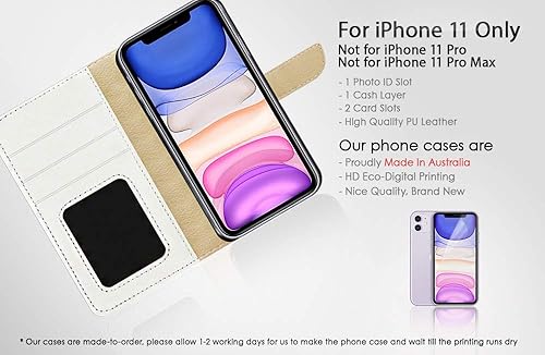 Miniatura 6 de AJOURTEK Funda para iPhone 11, diseño artístico, estilo cartera, diseño de flores elegantes, protección de cuerpo completo AD003 (#24886 flor de