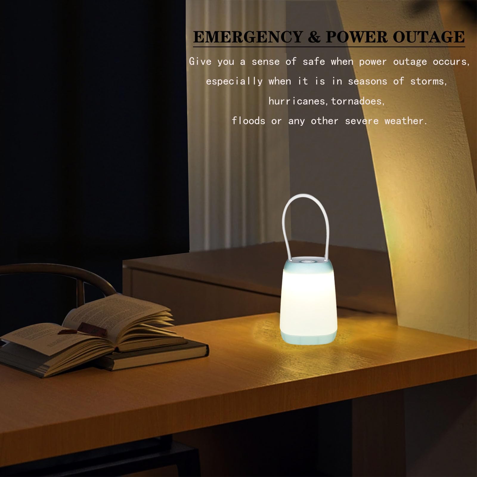 Lot de 3 lampes de camping LED portables 3 modes pour randonnée, camping, randonnée, éclairage d'urgence alimenté par piles pour extérieur et intérieur