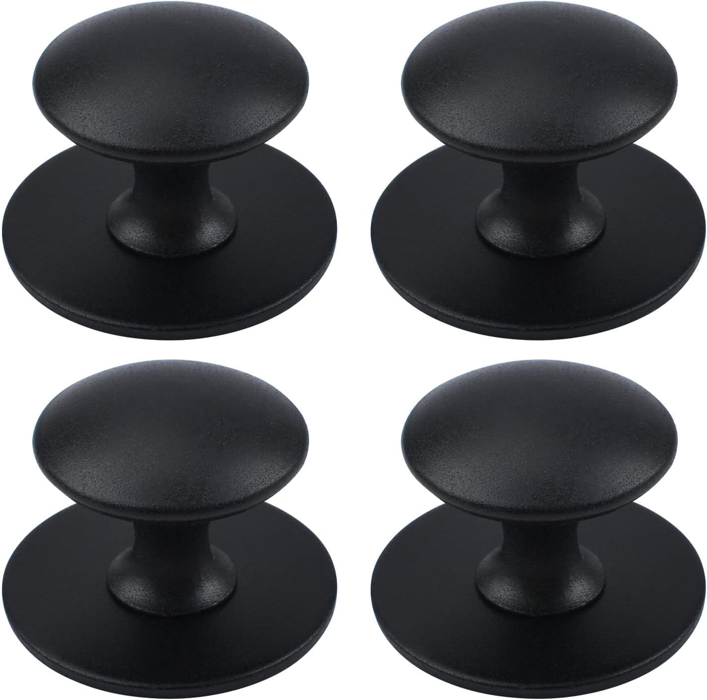 Bouton de placard adhésif en acier inoxydable noir mat poignée de tiroir armoire